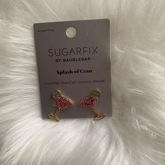 “New”SUGARFIX  by baublebar splash of cran studded nickel free earrings - Picture 7 of 8